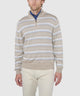 Westport Black Kingston Stripe Quarter-Zip Pullover
