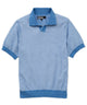 Westport Black Short Sleeve Crooner Birdseye Johnny Collar Polo