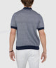 Westport Black Short Sleeve Crooner Birdseye Johnny Collar Polo