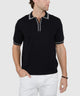 Westport Black Short Sleeve 'The Retro II' Zip Polo
