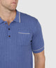Westport Black Short Sleeve Amici Ribbed Knit Polo