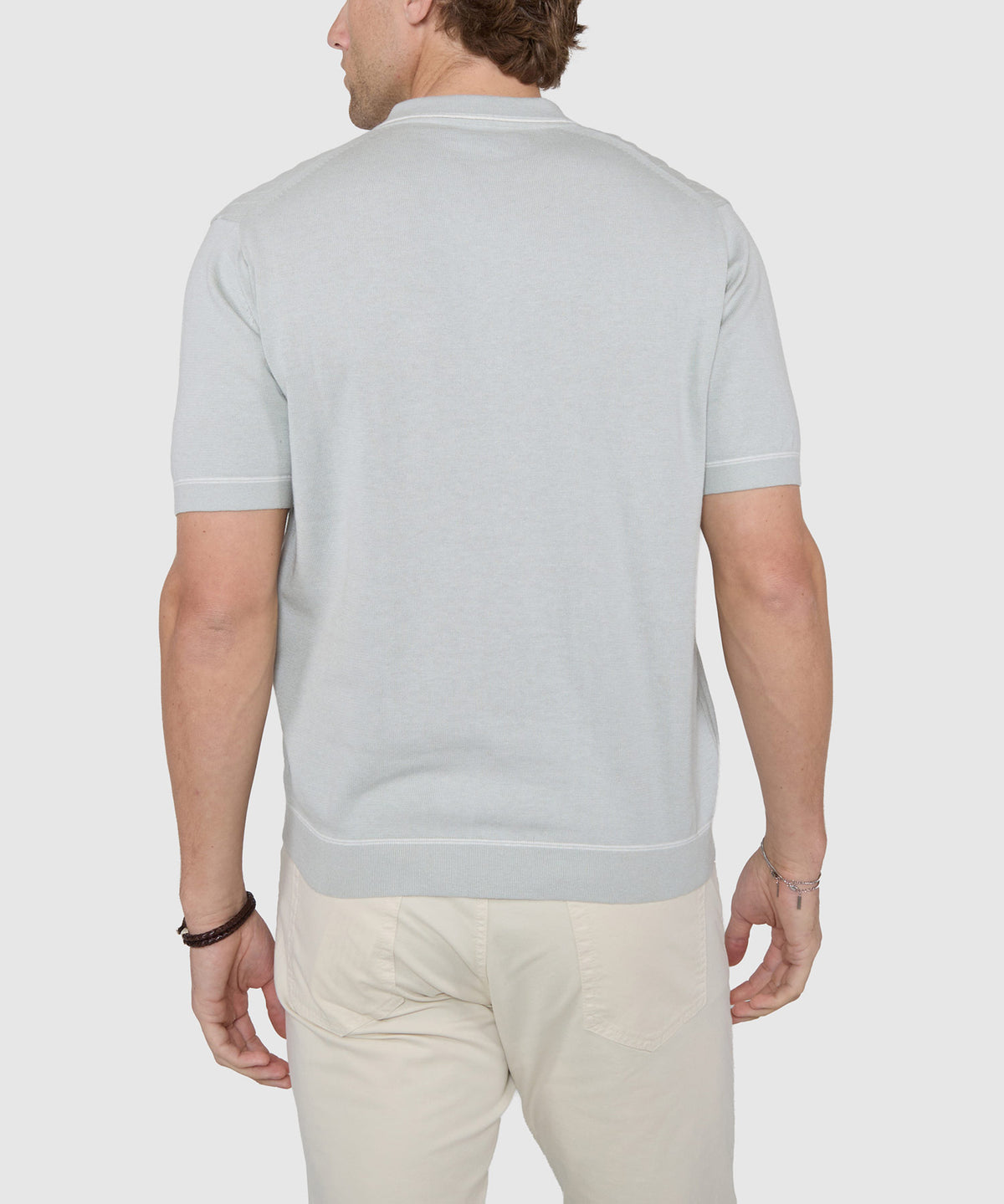 Westport Black Short Sleeve Amici Ribbed Knit Polo, Men's Big & Tall