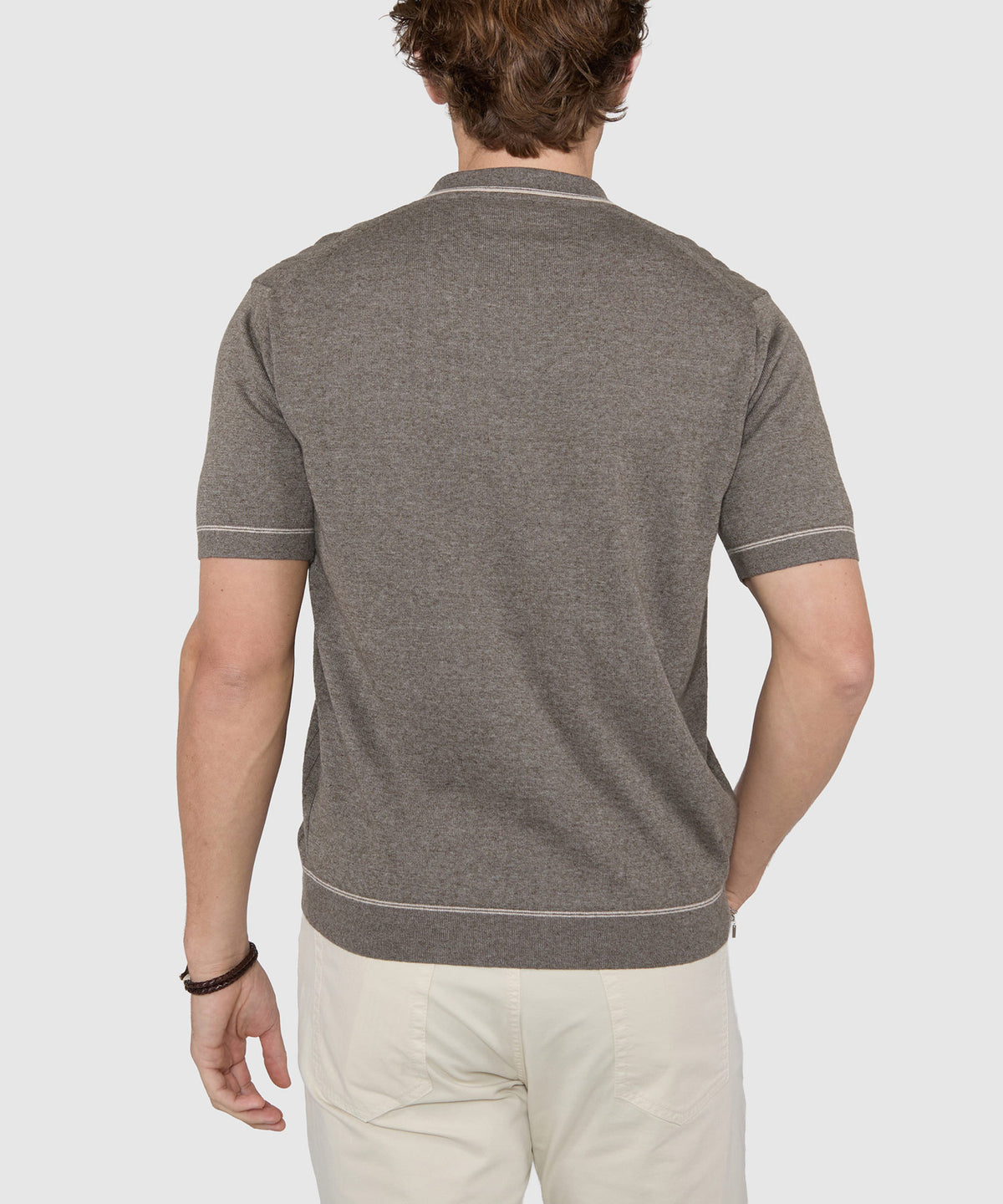 Westport Black Short Sleeve Amici Ribbed Knit Polo, Men's Big & Tall