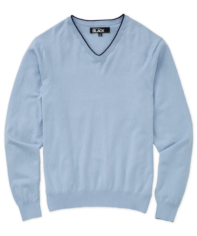 Westport Black Marabella V-Neck Sweater, Men's Big & Tall