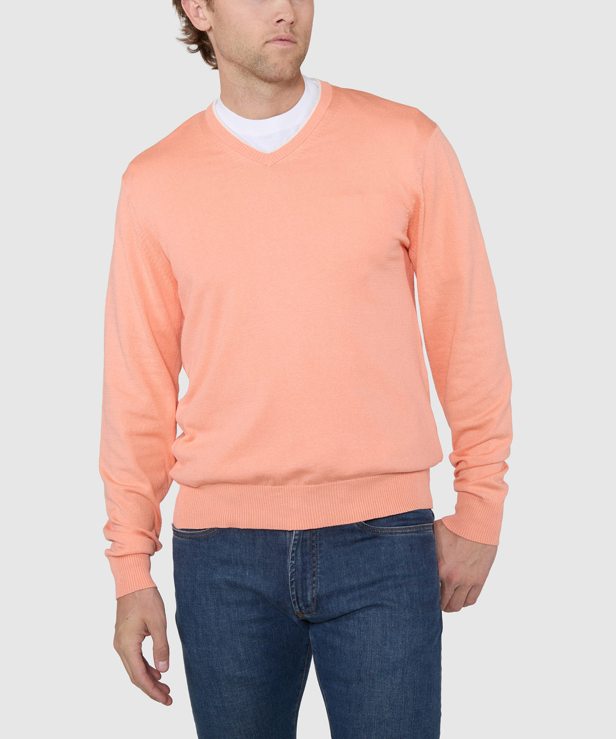 Westport Black Marabella V-Neck Sweater, Men's Big & Tall