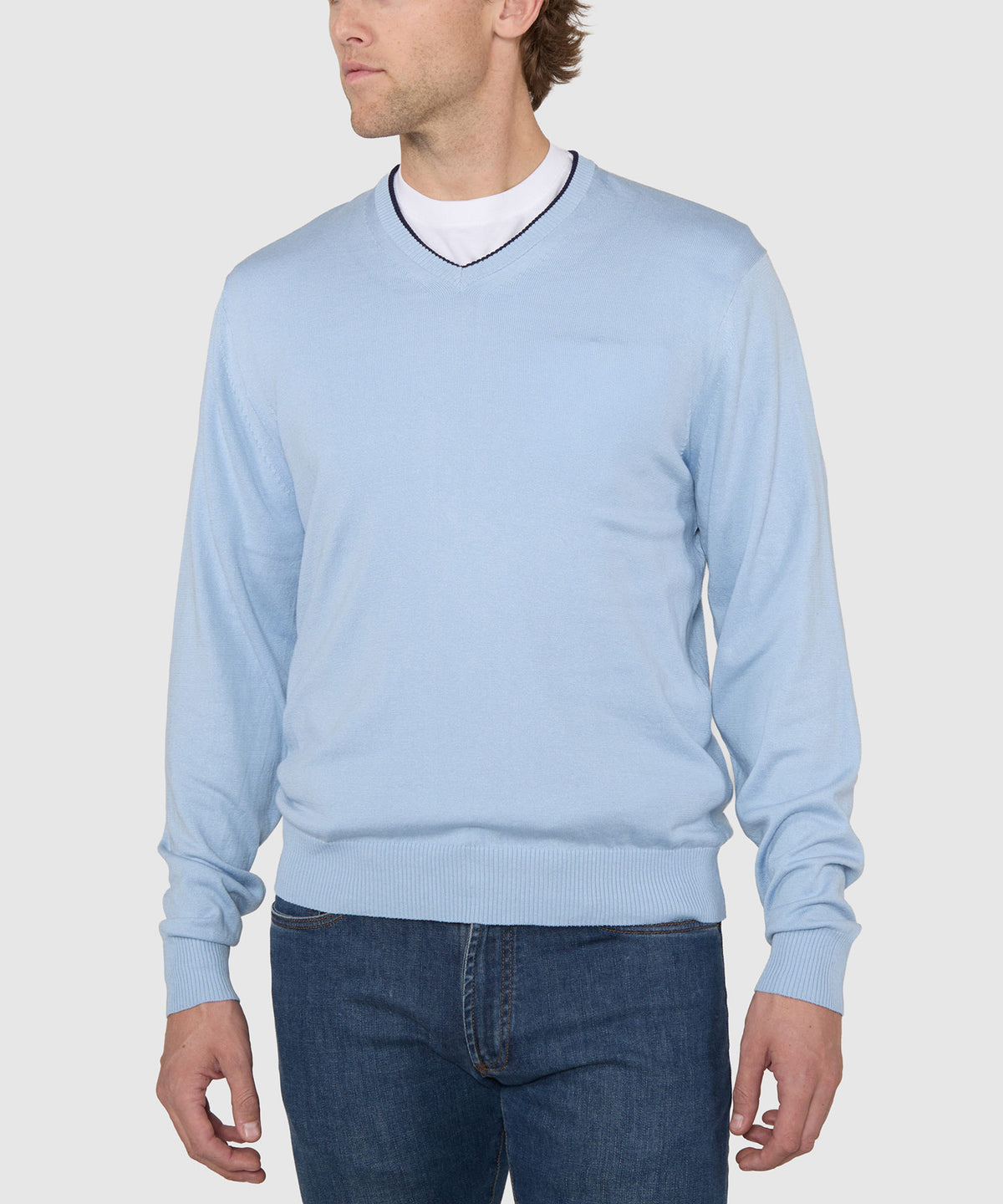 Westport Black Marabella V-Neck Sweater, Men's Big & Tall