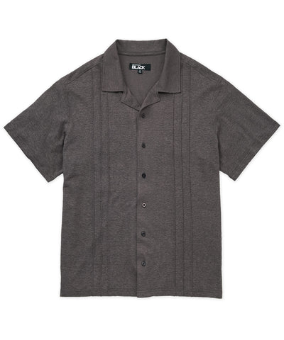Westport Black Short Sleeve Cole Linen Blend Cabana, Men's Big & Tall