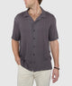 Westport Black Short Sleeve Cole Linen Blend Cabana