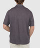Westport Black Short Sleeve Cole Linen Blend Cabana