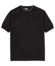 Westport Black Short Sleeve Retro Roulle Crew