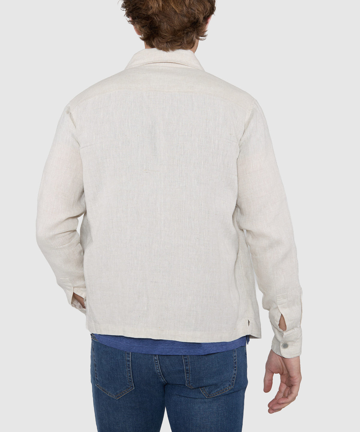 Westport Black Long Sleeve Boardwalk Linen Overshirt, Men's Big & Tall