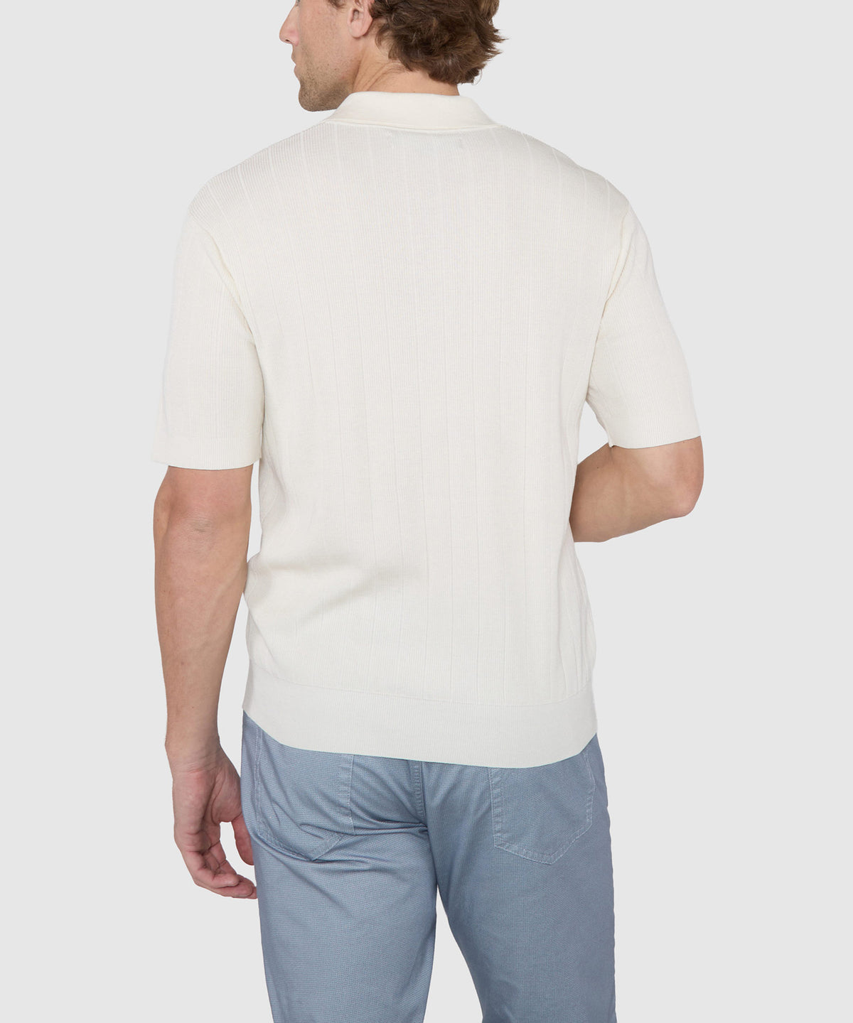 Westport Black Short Sleeve Portofino Johnny Collar Polo, Men's Big & Tall