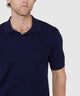 Westport Black Short Sleeve Portofino Johnny Collar Polo