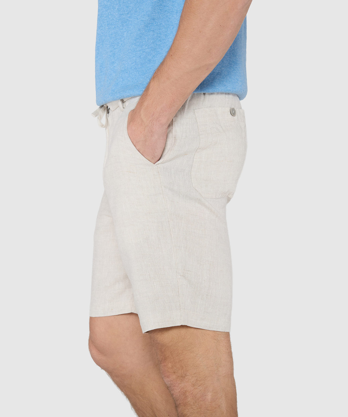 Westport Black Southport Linen Shorts, Men's Big & Tall