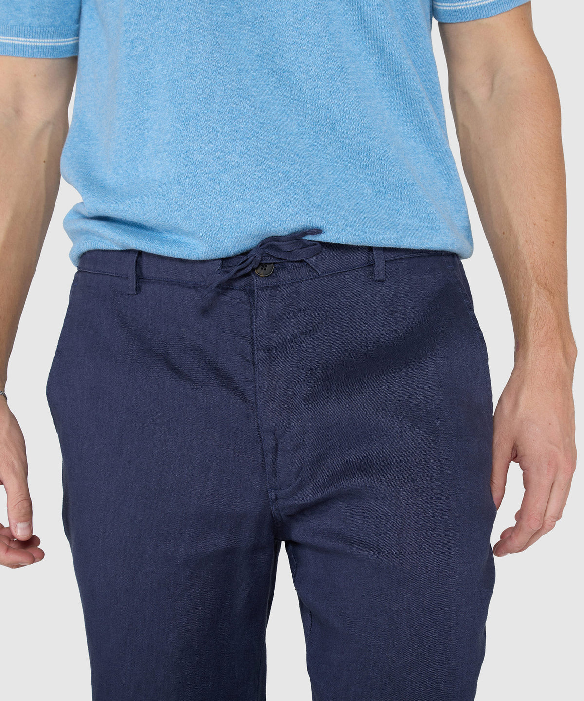 Westport Black Southport Linen Shorts, Men's Big & Tall