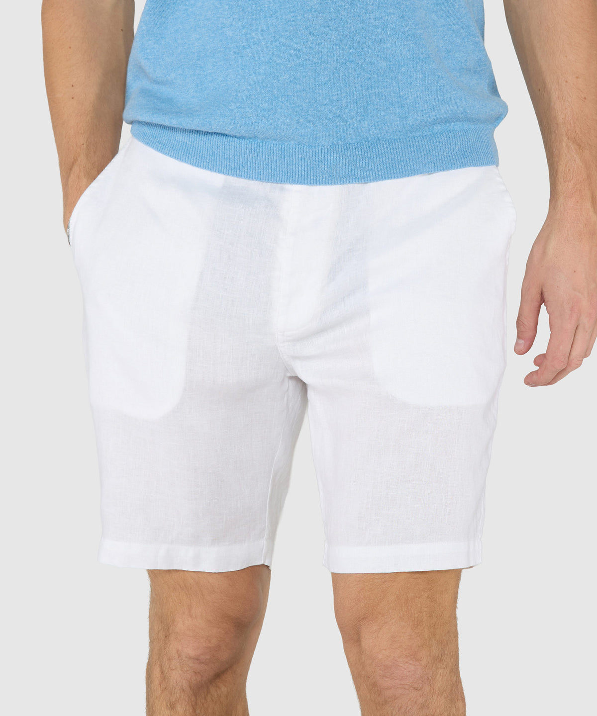 Westport Black Southport Linen Shorts, Men's Big & Tall