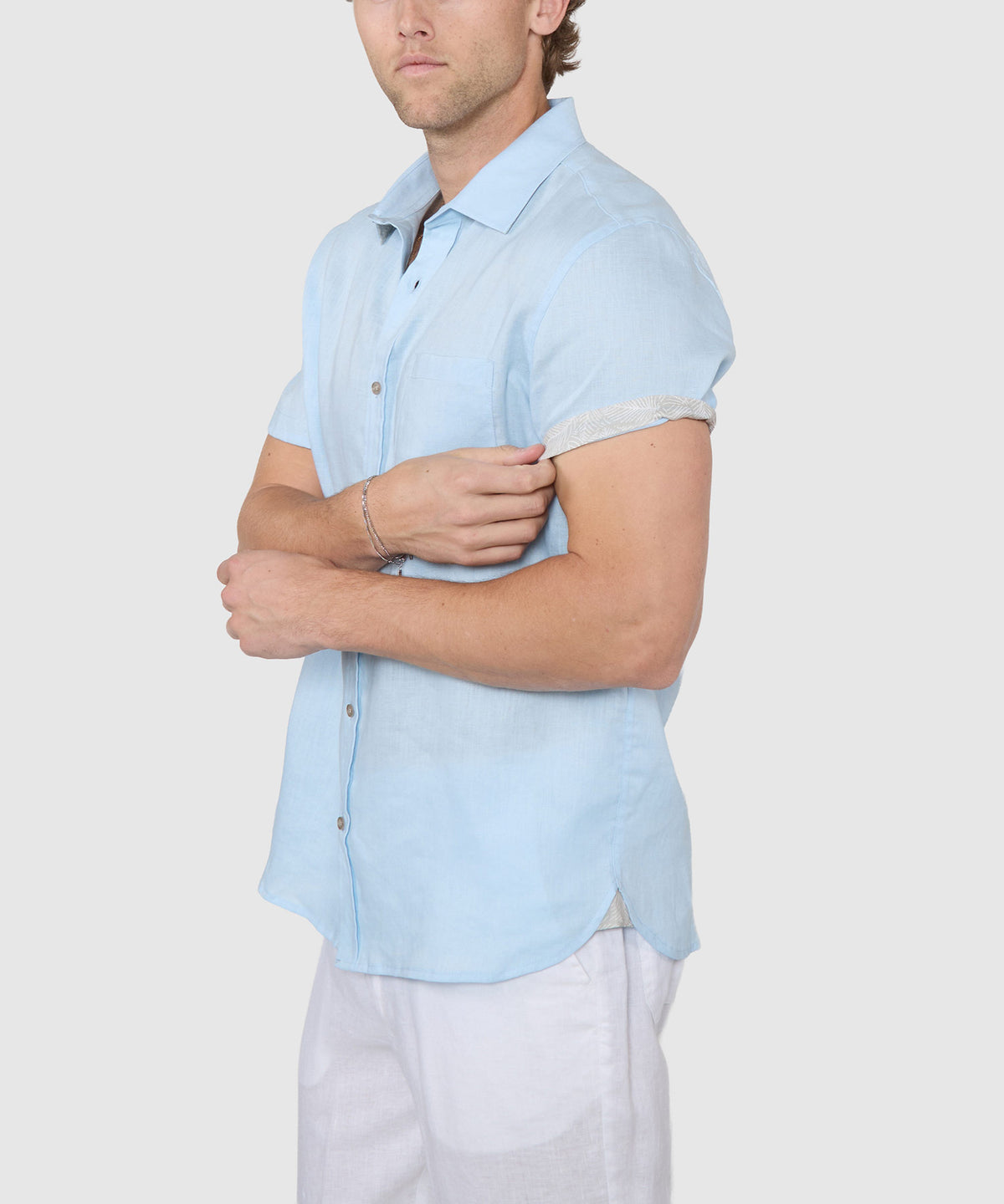 Westport Black Southport Short Sleeve Linen Shirt, Men's Big & Tall