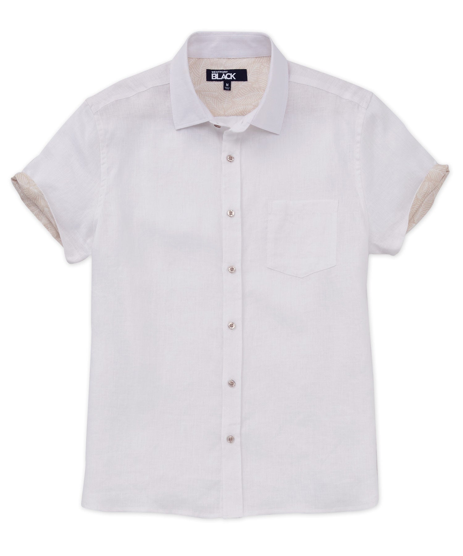 Westport Black Southport Short Sleeve Linen Shirt
