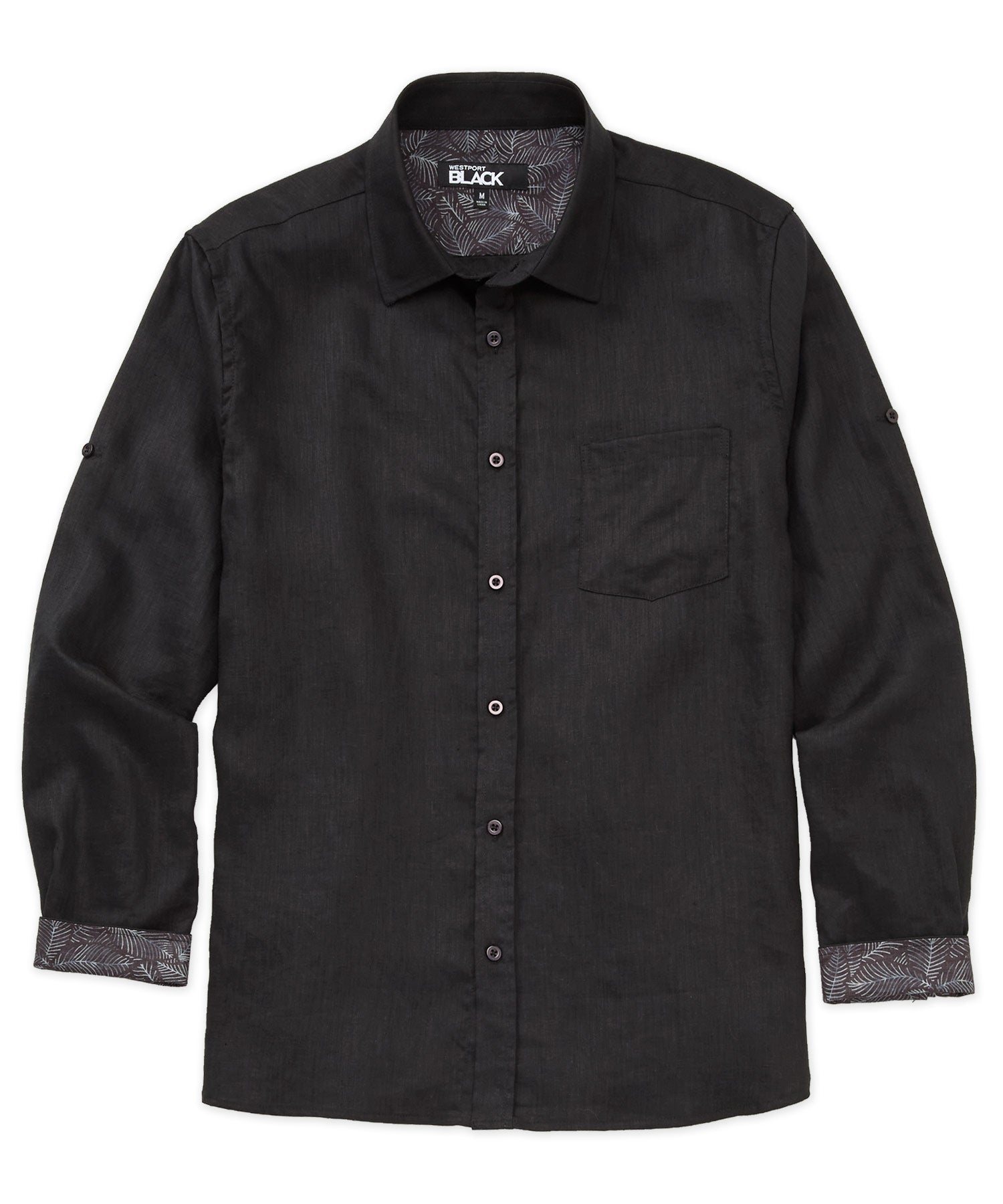 Westport Black Southport Long Sleeve Linen Shirt