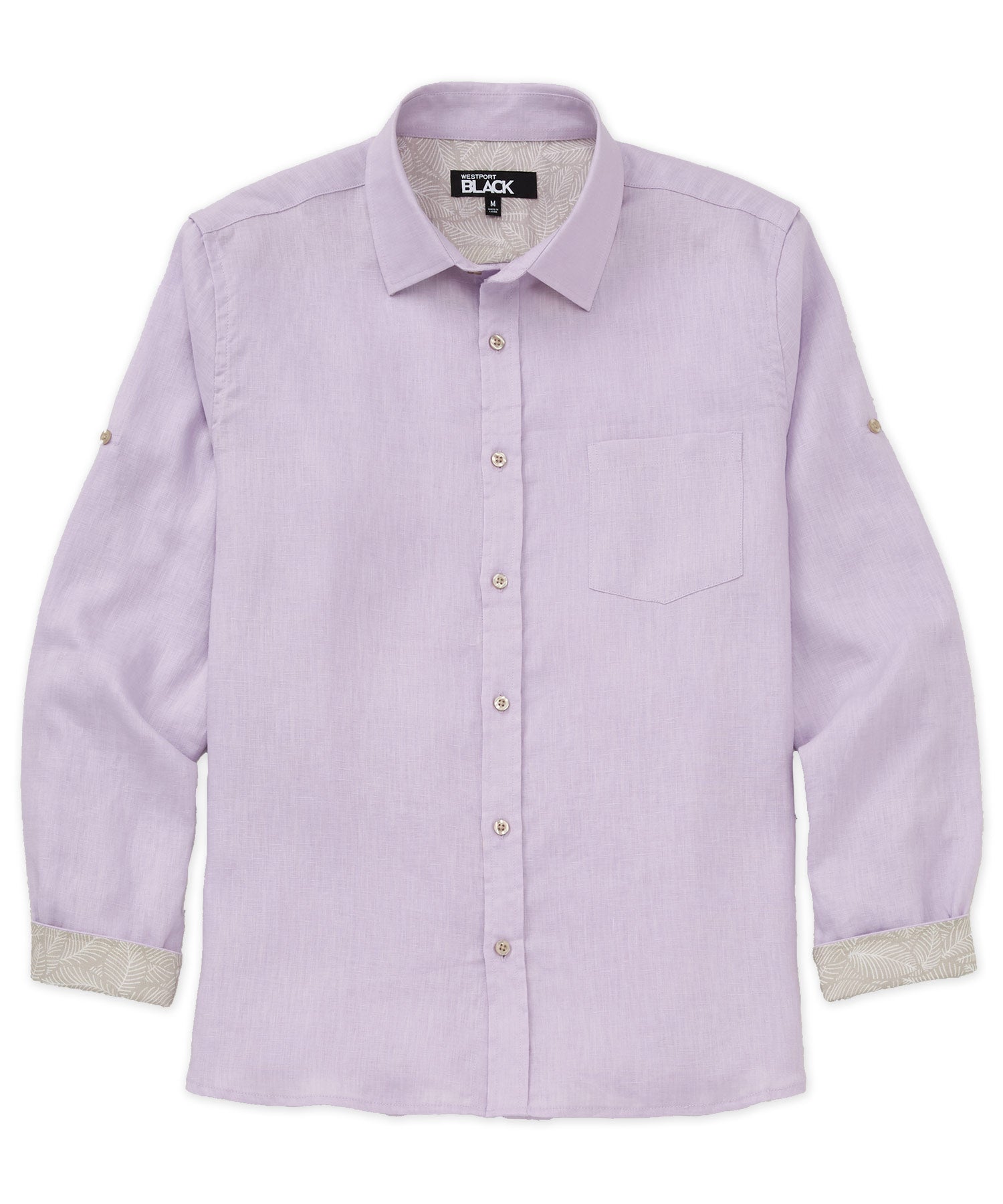 Westport Black Southport Long Sleeve Linen Shirt
