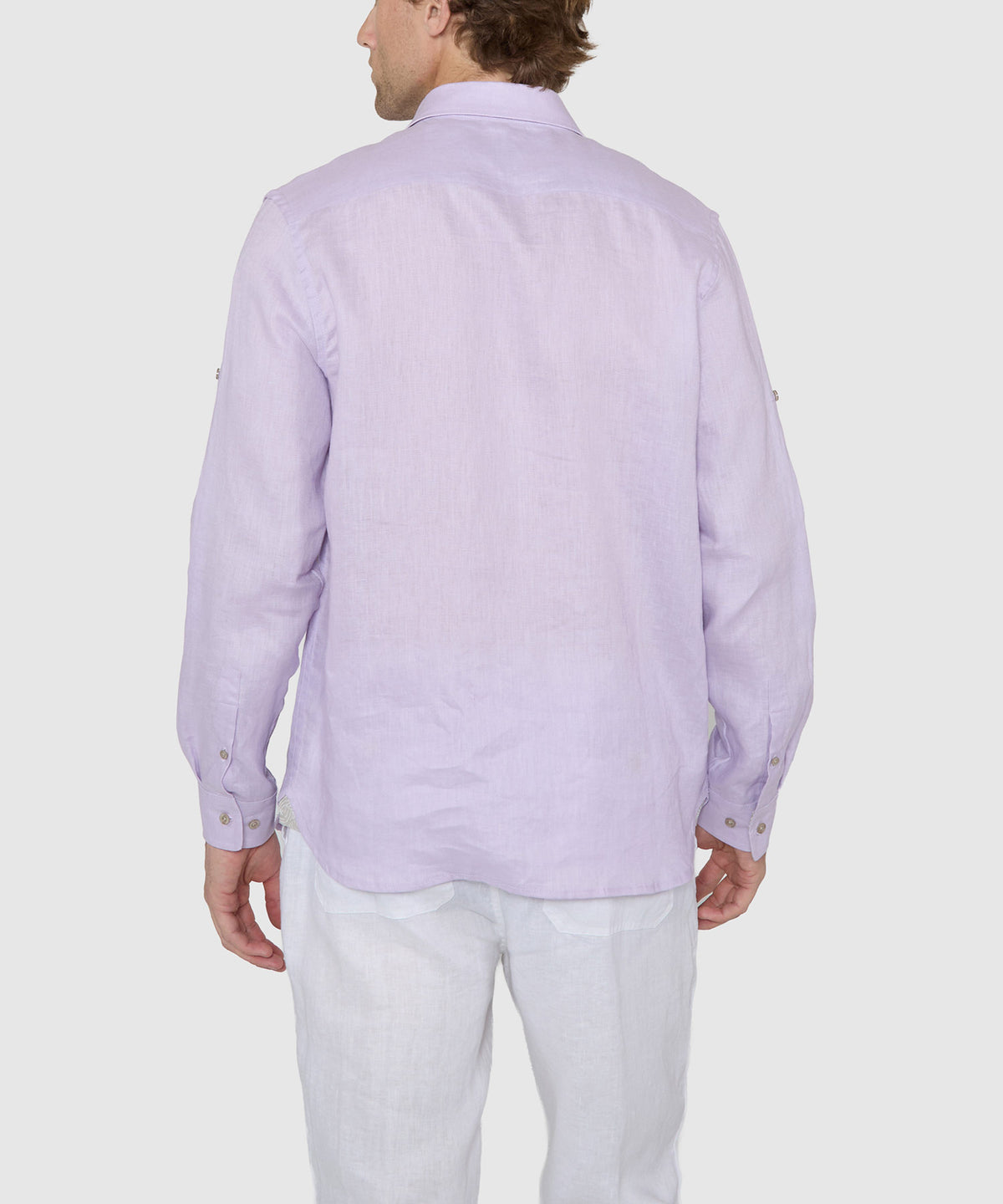 Westport Black Southport Long Sleeve Linen Shirt, Men's Big & Tall