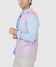 Westport Black Southport Long Sleeve Color Block Linen Shirt