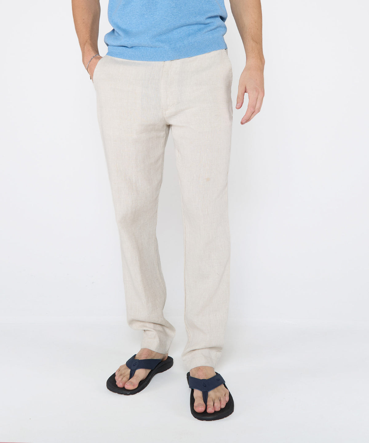 Westport Black Southport Linen Pants, Men's Big & Tall