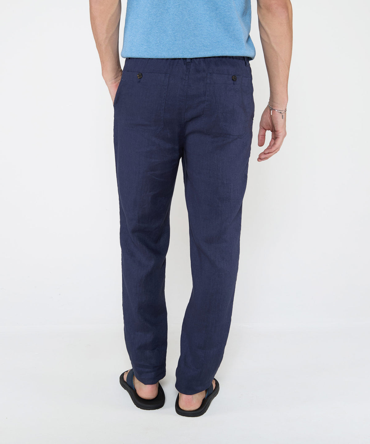 Westport Black Southport Linen Pants, Men's Big & Tall