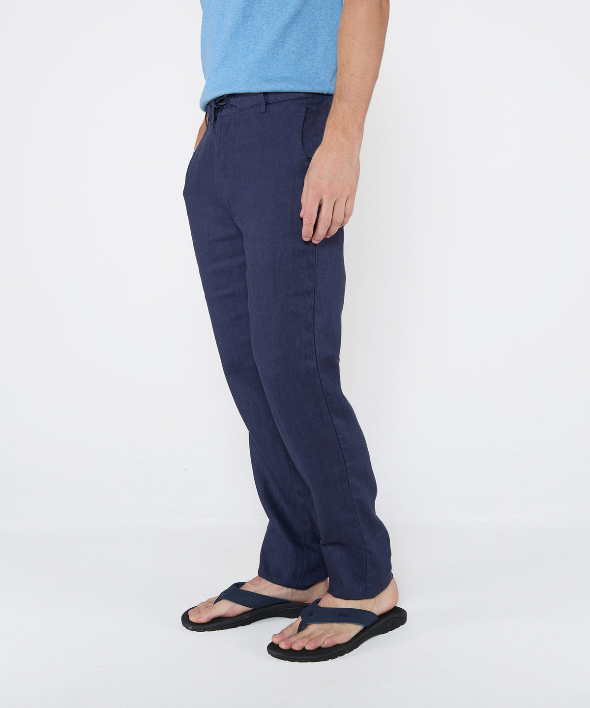 Westport Black Southport Linen Pants, Men's Big & Tall