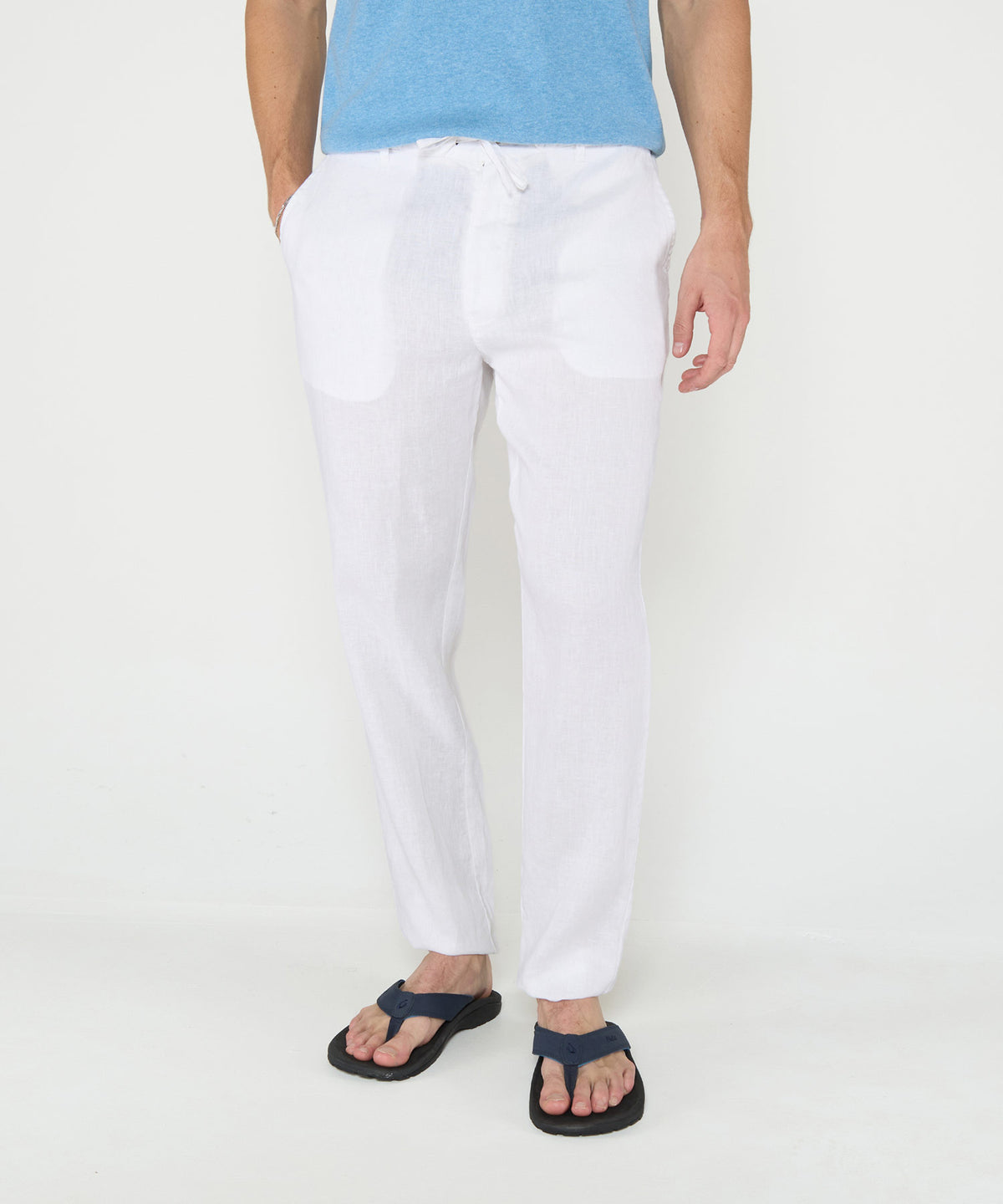 Westport Black Southport Linen Pants, Men's Big & Tall