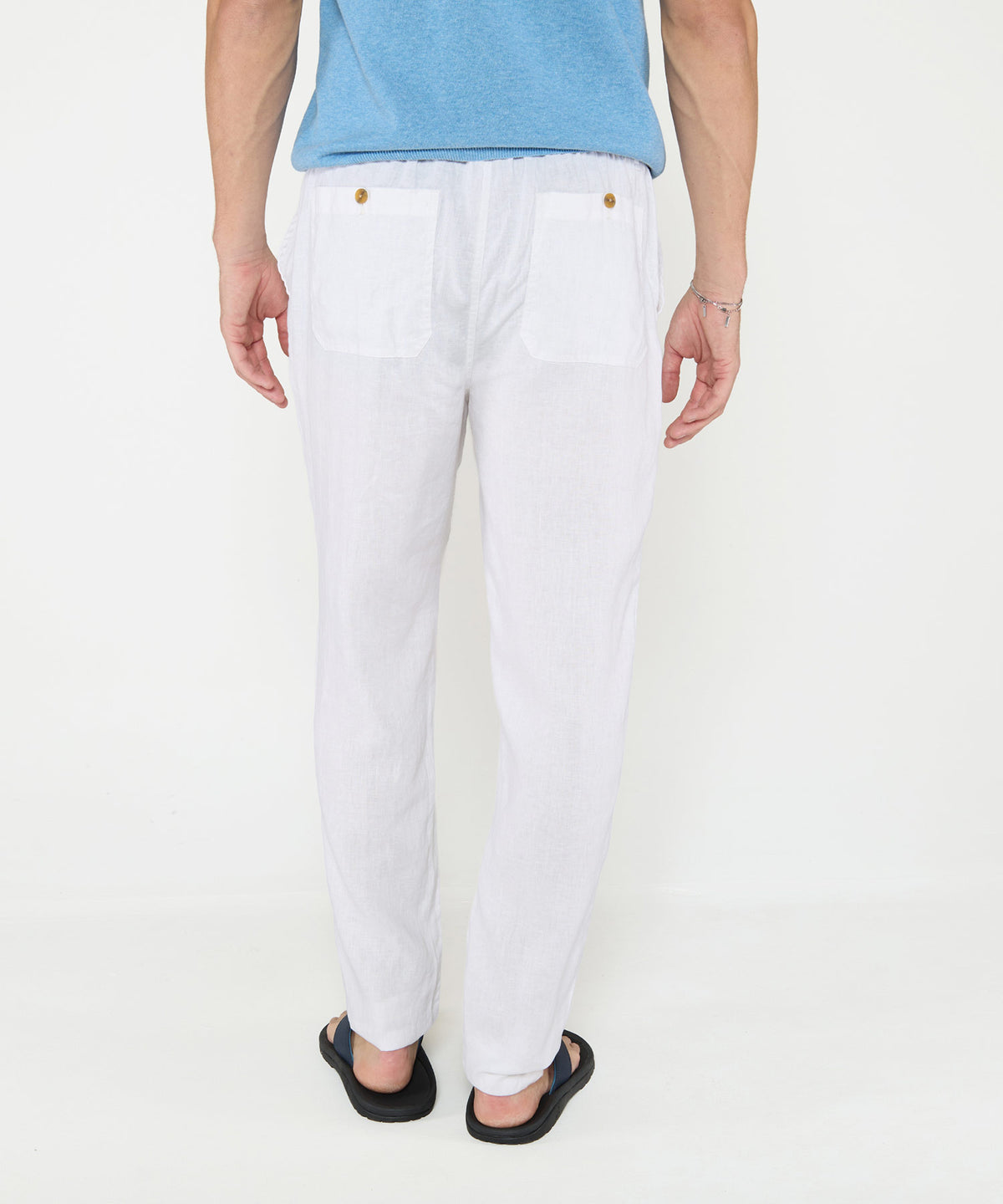 Westport Black Southport Linen Pants, Men's Big & Tall