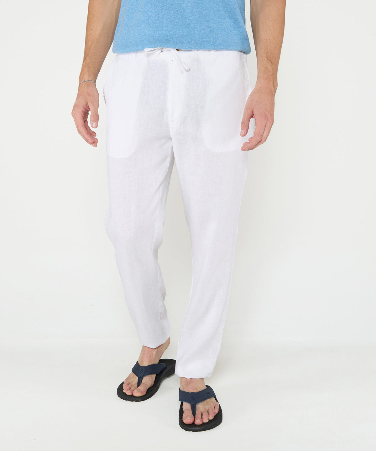 Westport Black Southport Linen Pants, Men's Big & Tall