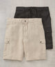 Westport Black Southport Linen Drawstring Cargo Shorts