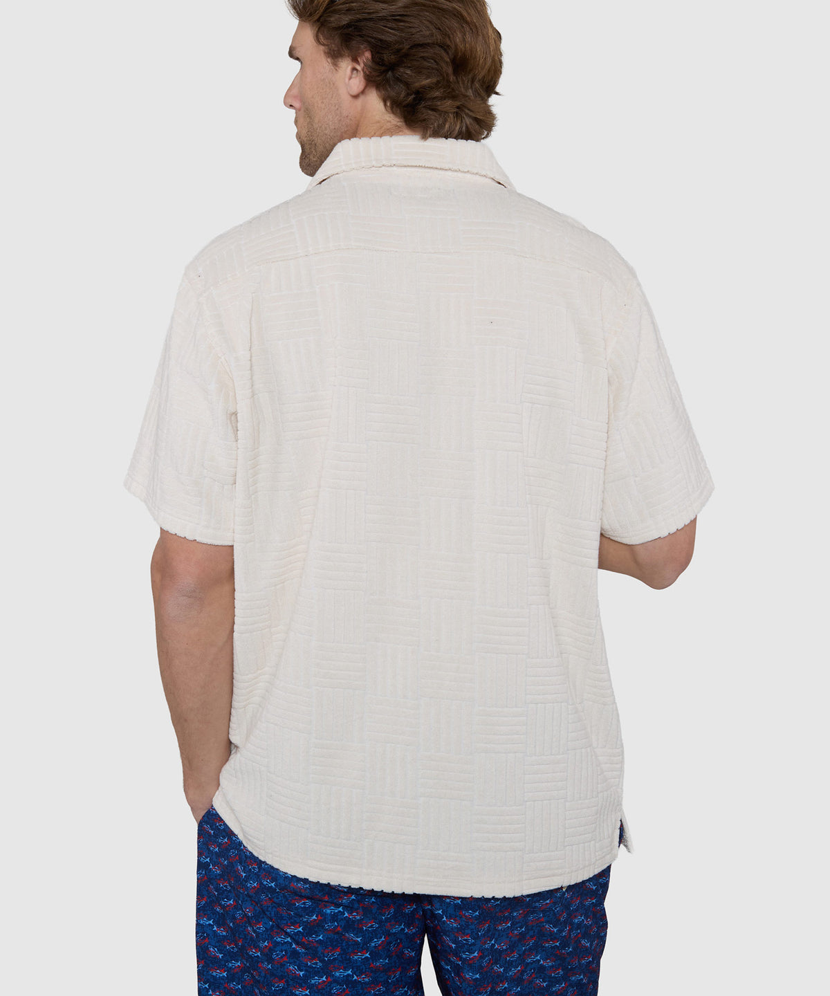 Westport Black Vienna Terry Cabana Shirt, Men's Big & Tall