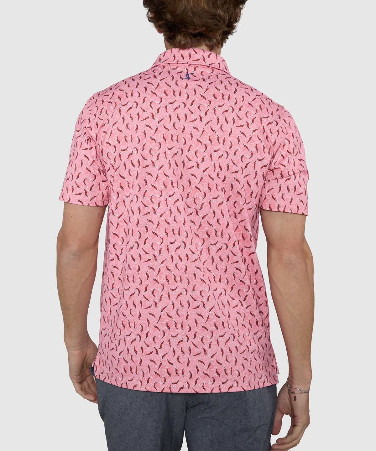 Westport Lifestyle Short Sleeve Peppers Print Performance Polo, Men's Big & Tall