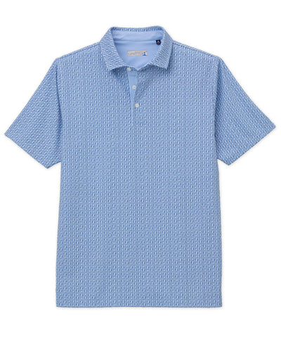 Westport Lifestyle Short Sleeve Club Print Performance Polo, Men's Big & Tall