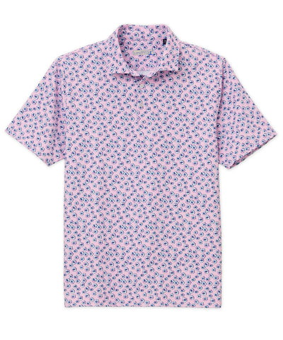 Westport Lifestyle Short Sleeve Blossom Print Performance Polo, Men's Big & Tall