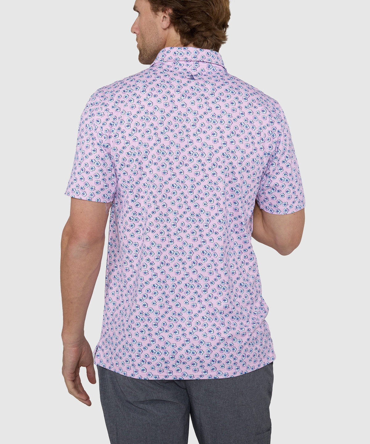 Westport Lifestyle Short Sleeve Blossom Print Performance Polo, Men's Big & Tall