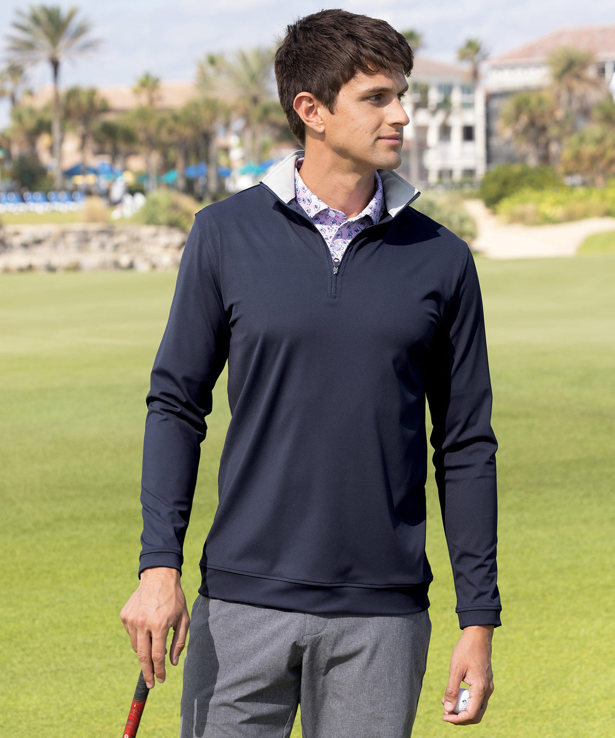 Westport Lifestyle Links Quarter-Zip Pullover, Men's Big & Tall