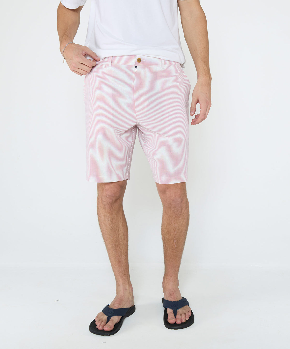 Westport Lifestyle Mystic Flat Front Seersucker Shorts, Men's Big & Tall