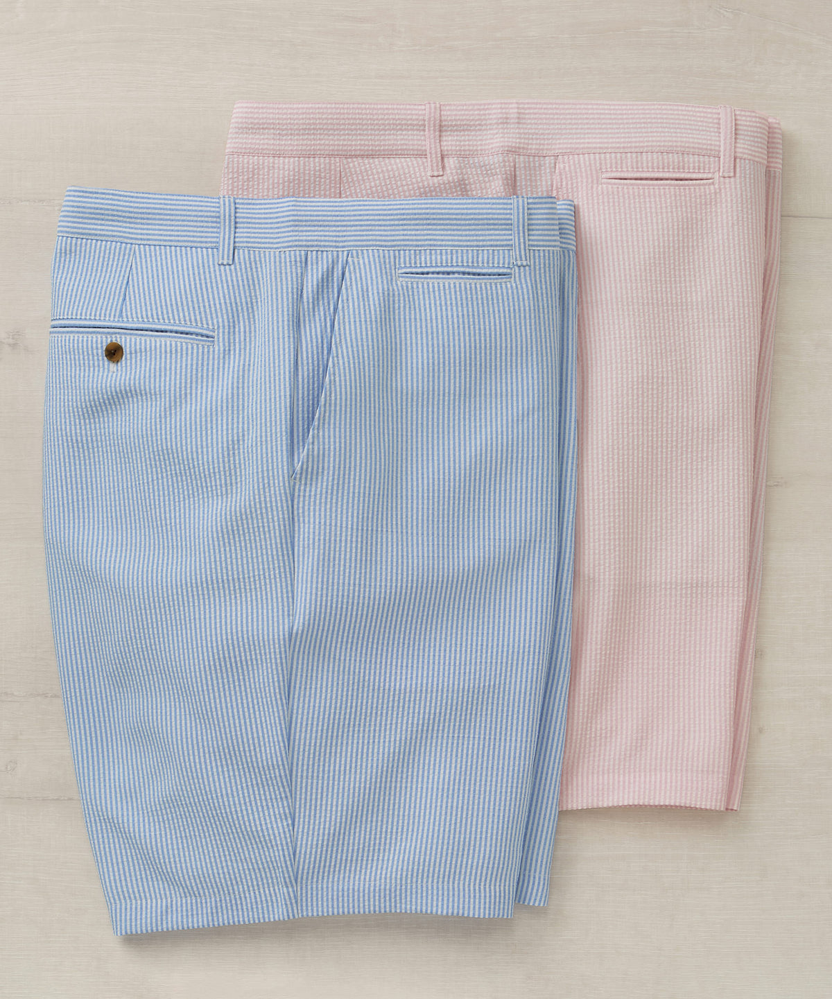 Westport Lifestyle Mystic Flat Front Seersucker Shorts, Men's Big & Tall