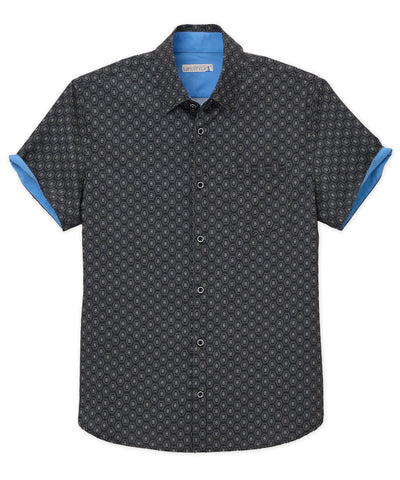 Westport Lifestyle Geo Print Performance Stretch Sport Shirt, Men's Big & Tall