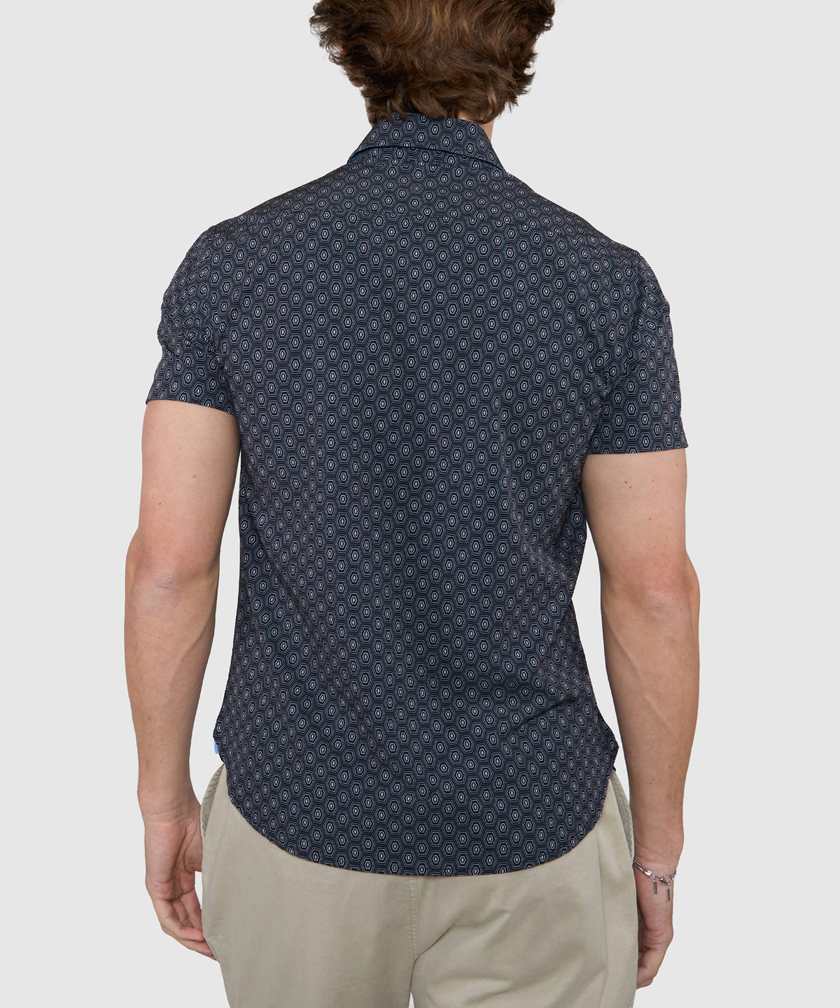 Westport Lifestyle Geo Print Performance Stretch Sport Shirt, Men's Big & Tall