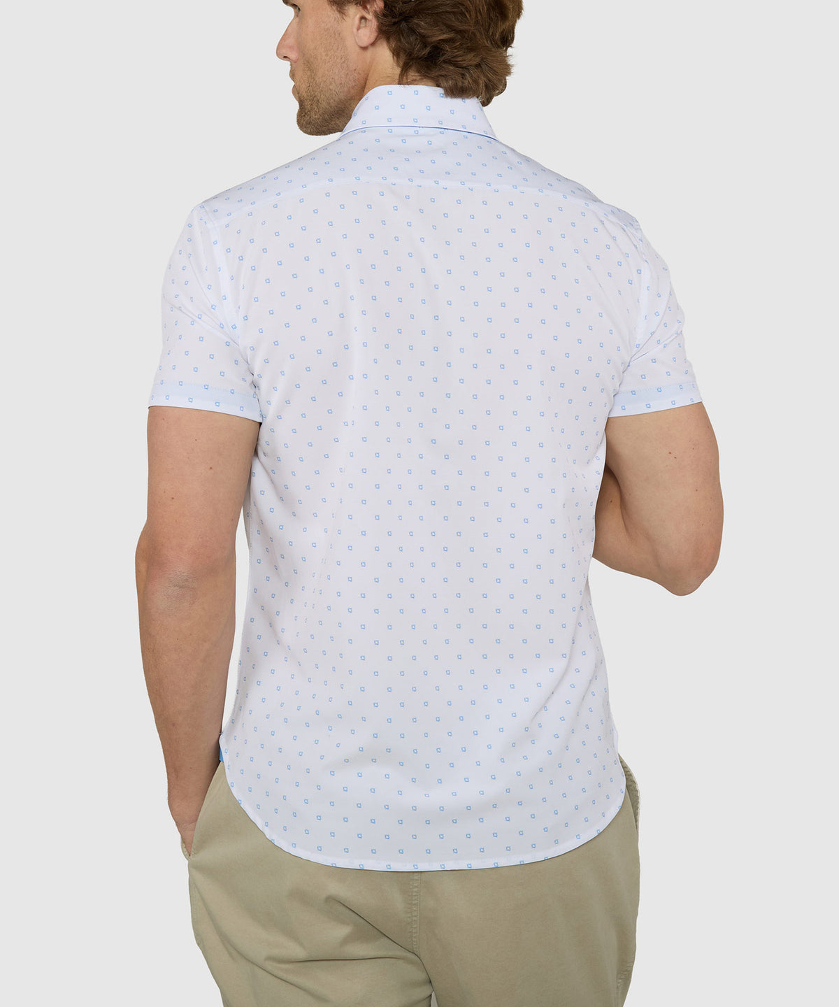 Westport Lifestyle Dice Print Performance Stretch Sport Shirt, Men's Big & Tall
