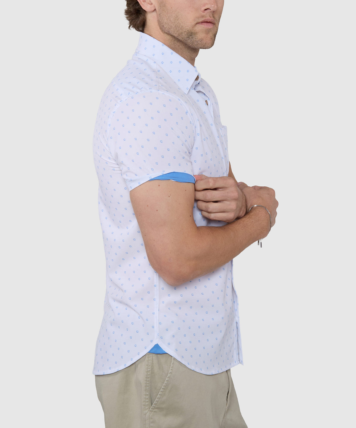 Westport Lifestyle Dice Print Performance Stretch Sport Shirt, Men's Big & Tall