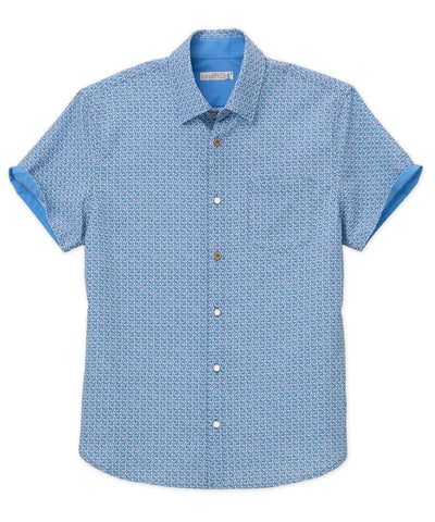 Westport Lifestyle Martini Print Performance Stretch Sport Shirt, Men's Big & Tall