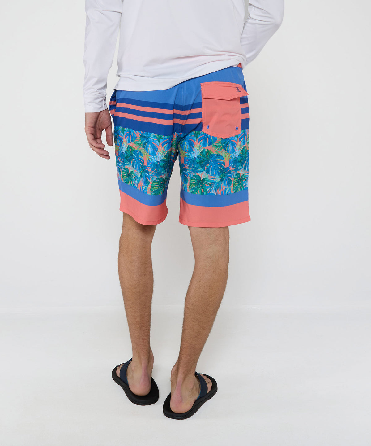 Westport Lifestyle Saybrook Half Elastic Paradiso Board Shorts, Men's Big & Tall