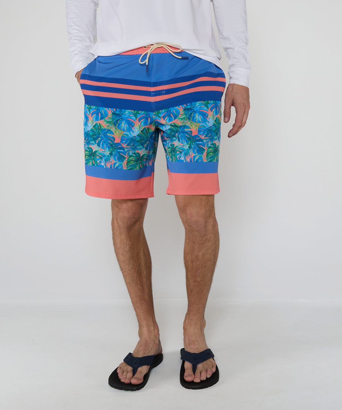 Westport Lifestyle Saybrook Half Elastic Paradiso Board Shorts, Men's Big & Tall