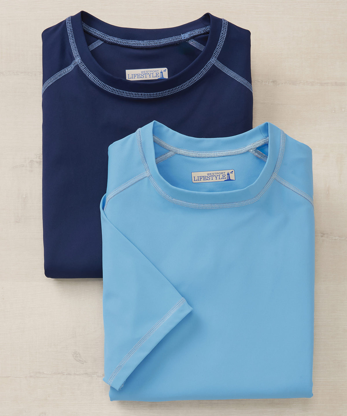 Westport Lifestyle Seaside Short Sleeve Rash Guard, Men's Big & Tall