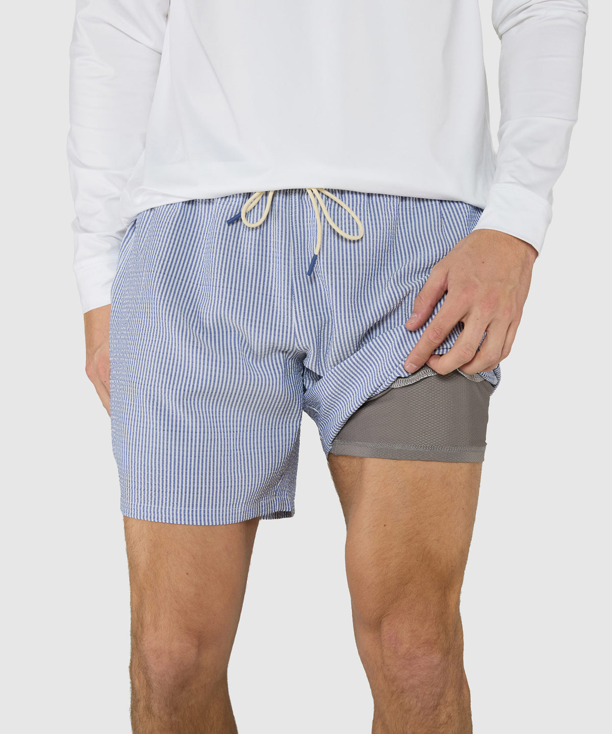Westport Lifestyle Compo Seersucker Swim Trunks, Men's Big & Tall